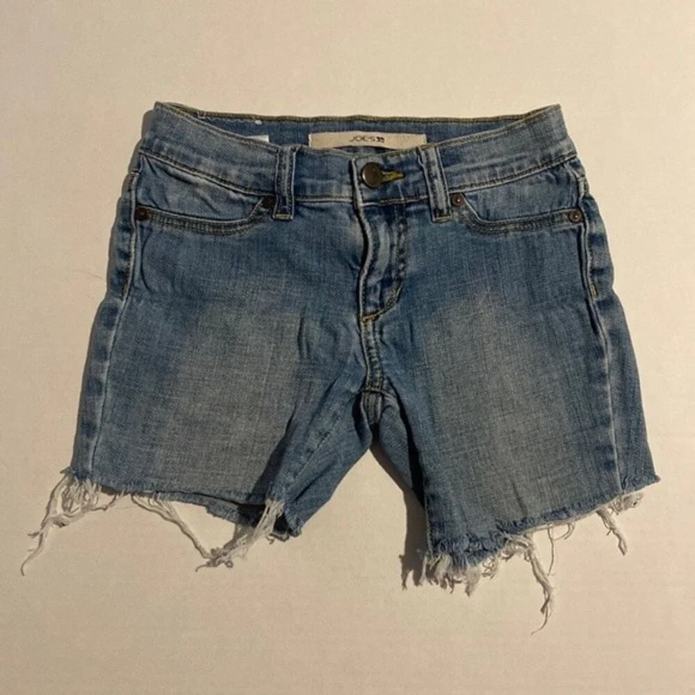 Joe’s Jeans cutoff Jean shorts frayed hem medium wash girls 10 Patricia